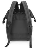 himawari 15.6" Laptop Backpack with USB Port - Waterproof Anti-Theft Nylon Bag for College, Travel & Commute for men & women (Black, Large)