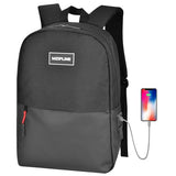 MZIPLINE Backpack Bag-Smell Proof-Classics Casual Travel Daypack Travel bags for College Student Men & Women Work (Black/Black)