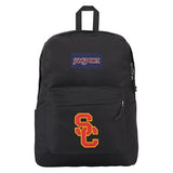 JanSport NCAA Officially Licensed Backpack, USC Trojans, Superbreak Plus with Padded 15'' Laptop Sleeve, Spacious Computer Bag for Men & Women, Durable Daypack with Bottle Pocket, Black