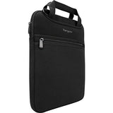 Targus Vertical Slipcase Laptop Messenger Bag, Black - Hideaway Handles with Cross Shoulder Strap and Protective Padding, Fits 14" Laptop (TSS913)