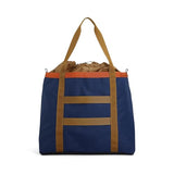 Topo Designs Mountain Utility Tote, Grab and Go Bag with Removable Shoulder Strap, Cinch Top, External Zippered Pocket + Daisy Chain for Clip-Ons, Fair Trade Certified (Midnight/Caribbean)