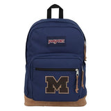 JanSport NCAA Officially Licensed Backpack, Michigan Wolverines, Right Pack with Padded 15-Inch Laptop Sleeve, Spacious Computer Bag, Durable Daypack with Bottle Pocket & Haul Handle, Navy