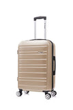 Rockland Irvine Hardside Spinner Wheel Luggage, Champagne, 19", 23", 27"