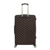 Kenneth Cole REACTION Madison Square Lightweight Hardside Chevron Expandable Spinner Luggage, Chocolate Brown, 28-Inch Checked