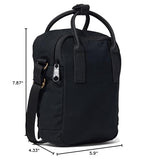 Fjällräven Kanken No. 2 Black Sling - Durable G-1000 Fabric, Premium Leather Details - Travel, Black, One Size