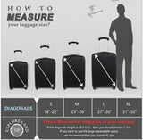 Explore Land Travel Luggage Cover Suitcase Protector Fits 18-22 Inch Case (Black, S)