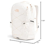 THE NORTH FACE Women's Jester Luxe Everyday Laptop Backpack, Gardenia White/Burnt Coral Metallic, One Size