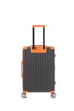 Rockland Napa Valley 2 PC Set Carry On with Spinner Wheels and a 14" Polyester Tote Bag, Charcoal, 14", 20"