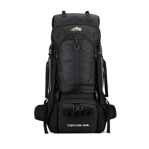 Blackpongo 75L Hiking Backpack, Water Resistant Lightweight Outdoor Sport Daypack Travel Bag for Camping Climbing Touring