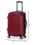 Kenneth Cole REACTION Renegade Luggage Expandable 8-Wheel Spinner Lightweight Hardside Suitcase, Scarlet Red, 20-Inch Carry On