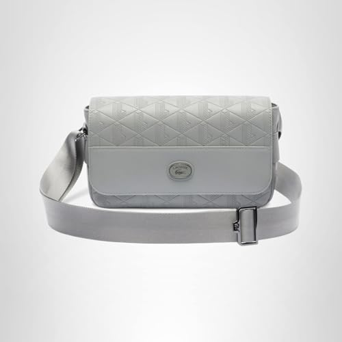 Lacoste Unisex Monogram Crossover Bag, Nomogramme Grey, One Size