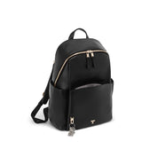 TUMI - Voyageur Raina Backpack - Women's Premium Leather Backpack - Everyday Bag with Phone Pocket & Laptop Compartment - Black, Light Gold Hardware