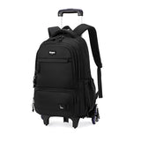 ETAISHOW Rolling Backpack for Boys with Wheels Roller Backpack Wheeled School Bag for Teen Boys Black