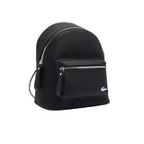 Lacoste Women's Daily Lifestyle Coated Canvas Backpack, Black, One Size