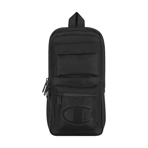 Champion unisex adult Stealth Sling Strap Pack Messenger Bags, Black, One Size US