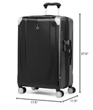 Travelpro Pathways 3 Hardside Expandable Luggage, 8 Spinner Wheels, Lightweight Hard Shell Suitcase, Checked Medium 25 Inch, Black Knight