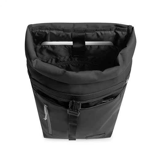 EASTPAK Up Roll – 23L Roll-Top Backpack with 16" Laptop Sleeve, Security Pocket, Bottle Holder & Water-Resistant Finish, Tarp Black