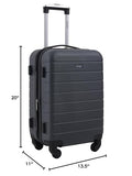 Wrangler Smart Spinner Hardside Luggage, 2 Piece Set, Dark Shadow