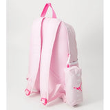Jordan Light Pink Backpack with Bright Pink Logo, Zip Closure, Front Pocket and Pencil Case Included | Unisex Back to School Backpack