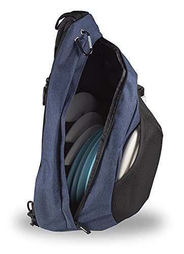 Infinite Discs Slinger Deluxe Disc Golf Backpack for Quick Disc Storage, 12 Discs in Your Bag (Blue)