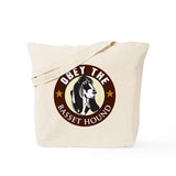 CafePress Obey The Basset Hound Tote Bag Natural Canvas Tote Bag, Reusable Shopping Bag