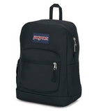 JanSport Cross Town Plus Backpack - Large Main Compartment, Side Water Bottle Pocket, 15-Inch Padded Laptop Sleeve - Black