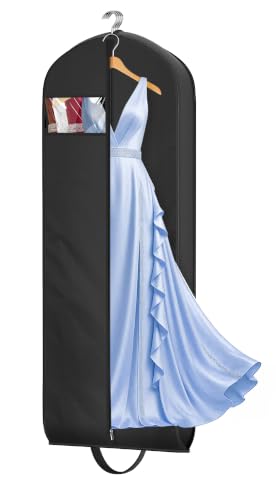 MISSLO 65" Long Garment Bags for Travel for Women 4" Gusseted Dress Bags for Gowns Waterproof Dress Protector Bag for Closet Storage | Backpacks4Less