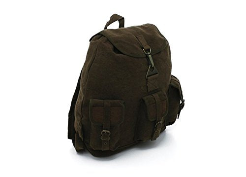 Rothco Brown Vintage Wayfarer Backpack with Leather Accents