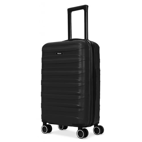World Traveler Dejuno Motley 20-Inch Carry-On Lightweight Hardside Expandable Spinner Luggage - Black