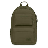 EASTPAK Padded Double – 24L Squared Backpack with Dual Front Pockets, 13” Laptop Sleeve, Bottle Holder & Padded Straps, Dark Grass