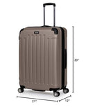 Kenneth Cole REACTION Renegade Luggage Expandable 8-Wheel Spinner Lightweight Hardside Suitcase, Champagne, 28-Inch Checked