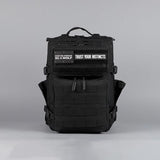 WOLFpak 25L Tactical Gym Backpack (Alpha Black) Durable 1000D Waterproof Oxford Material with MOLLE Webbing, Laptop Pocket & Dual Cup Holders