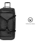 Eastpak Duffel Pack Wheel M – 60L Wheeled Duffel with Telescopic Handle, Convertible Backpack Straps, Weatherproof Finish & Gear Loops, Tarp Blue