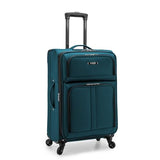 U.S. Traveler Anzio Softside Expandable Luggage with Spinner Wheels, Teal, 26-Inch Medium