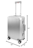 GLX2 X2 All Aluminum Luggage Suitcase 3 Sizes (20",26",29") TSA Lock Carry On Silver (20" Carry On)