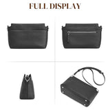 S-ZONE Crossbody Bags for Women Genuine Leather Purses Small Shoulder Bag Designer with Adjustable Strap