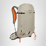 Osprey Firn 28L Ski and Snowboard Backpack, Sandy Grey/Tequila Orange, Small/Medium