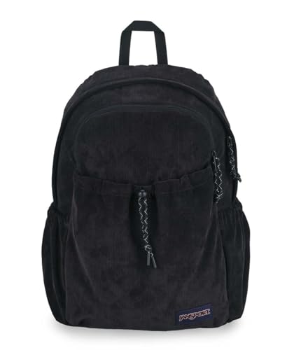 JanSport Lounge Pack FX – Large Main Compartment, Dual Water Bottle Pockets, Front Drawcord Pocket, Padded Laptop Sleeve, Black