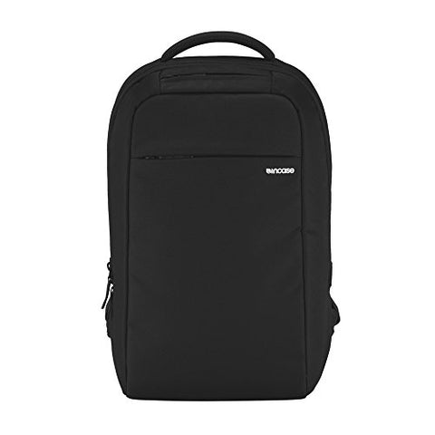 Incase ICON Lite Backpack - 16L Tech Backpack with Faux Fur 16" Laptop Compartment, Quick Access Pocket - Lightweight, Organized, 3 Zippered Pockets - Black
