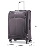 Samsonite Solyte DLX Softside Expandable Luggage with Spinner Wheels, Mineral Grey, Checked-Medium 25-Inch