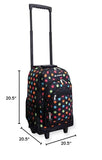 Everest Wheeled Backpack with Pattern, Polkadot, One Size