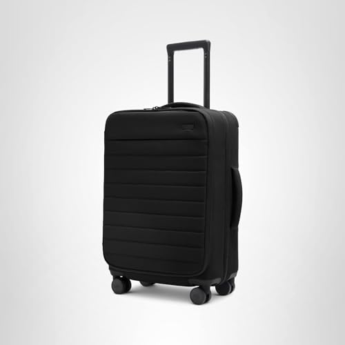 Away Softside Bigger Carry-On Suitcase, 23 Inch Expandable High-Strength Nylon Luggage With Spinner Wheels, Meets Requirements for Most Major Airlines, Jet Black
