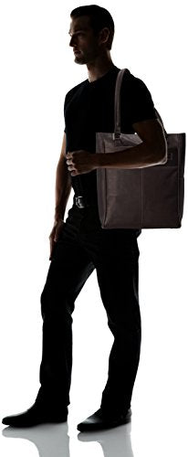 Piel Leather Vertical Laptop Tote, Chocolate, One Size