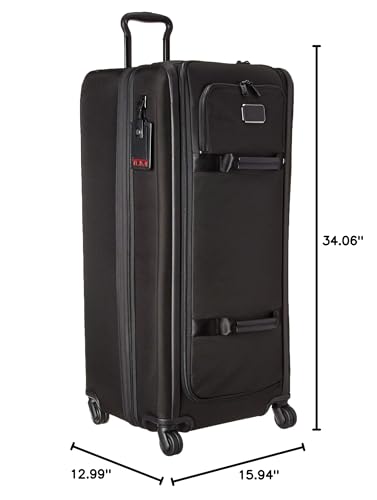 TUMI - Alpha Tall 4-Wheeled Duffel Packing Case - Hybrid Travel Suitcase with Integrated Shelving - Black
