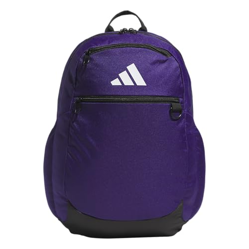 adidas Striker 3 Team Sports Backpack – Daypack for Sports Gym Travel, 36L, Collegiate Purple, OSFA