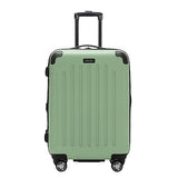 Kenneth Cole REACTION Renegade Luggage Expandable 8-Wheel Spinner Lightweight Hardside Suitcase, Seafoam, 24-Inch Checked