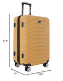 Wrangler Tahoe 3 Piece Spinner Luggage Set, Amber Gold