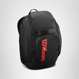 WILSON Clash V3 Super Tour Tennis Backpack - Black/Infrared, Holds up to 2 Rackets