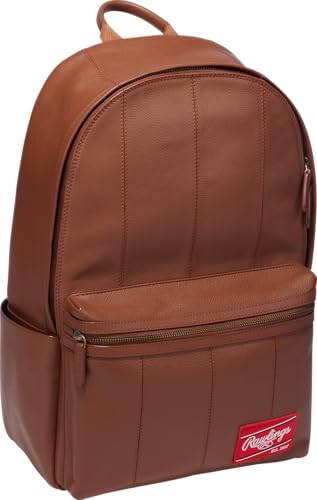 Rawlings | Leather Backpack Collection | Genuine Leather | Brown | 12" W x 17.5" H x 5" D