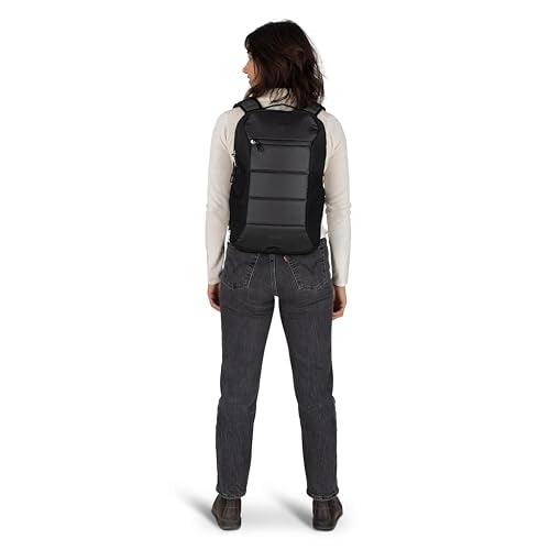 Osprey Ozone Slim Pack - Lightweight Laptop Backpack with AirScape Suspension, Water Bottle Pockets & Slim Travel Design - Fits Most 16" Laptops - Personal Item or Carry-On Compatible, Black